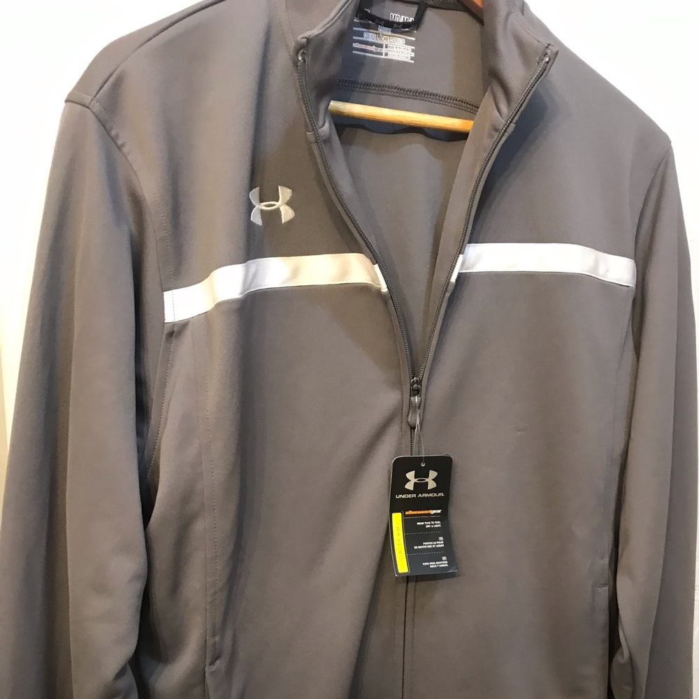 Under Armour Gray Soft Shell Zip Up Adobe Jacket